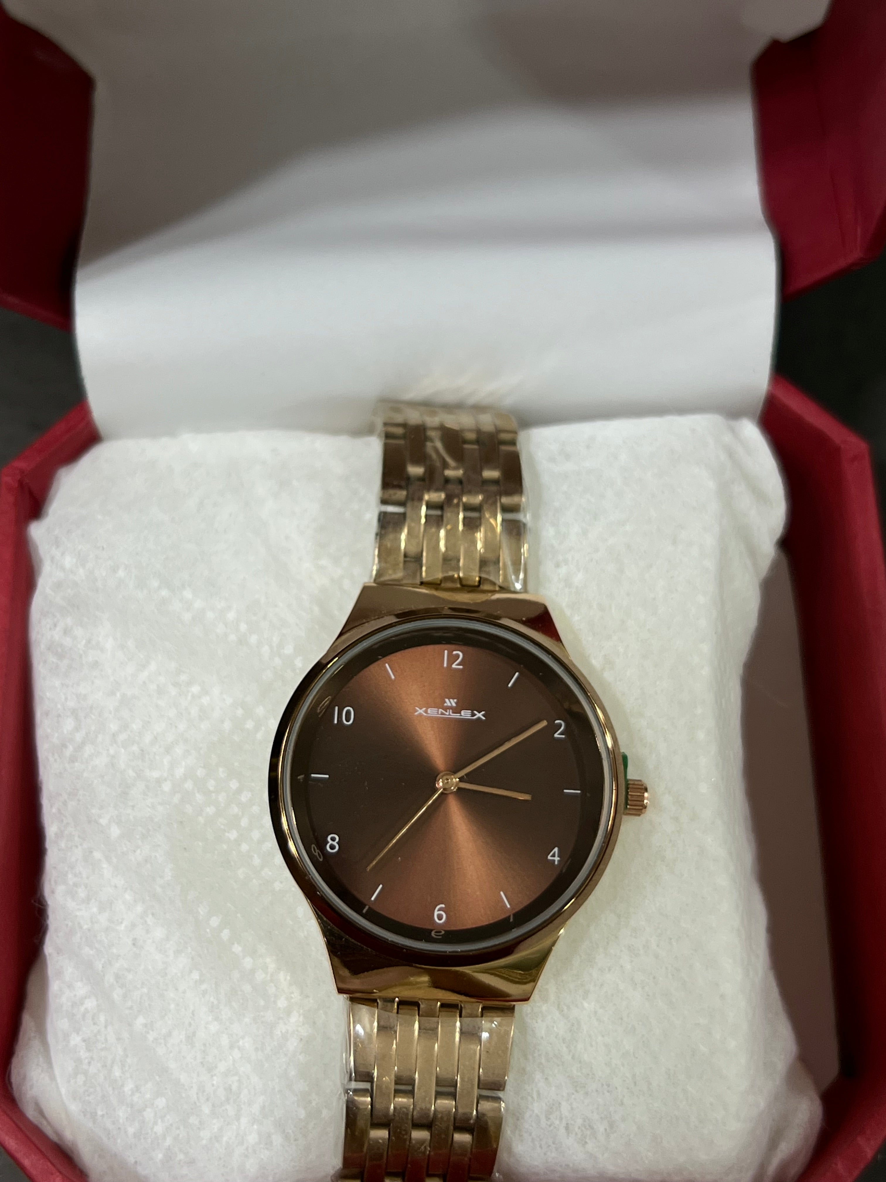 Ladies Xerlex Rose Gold-Tone Minimalist Watch